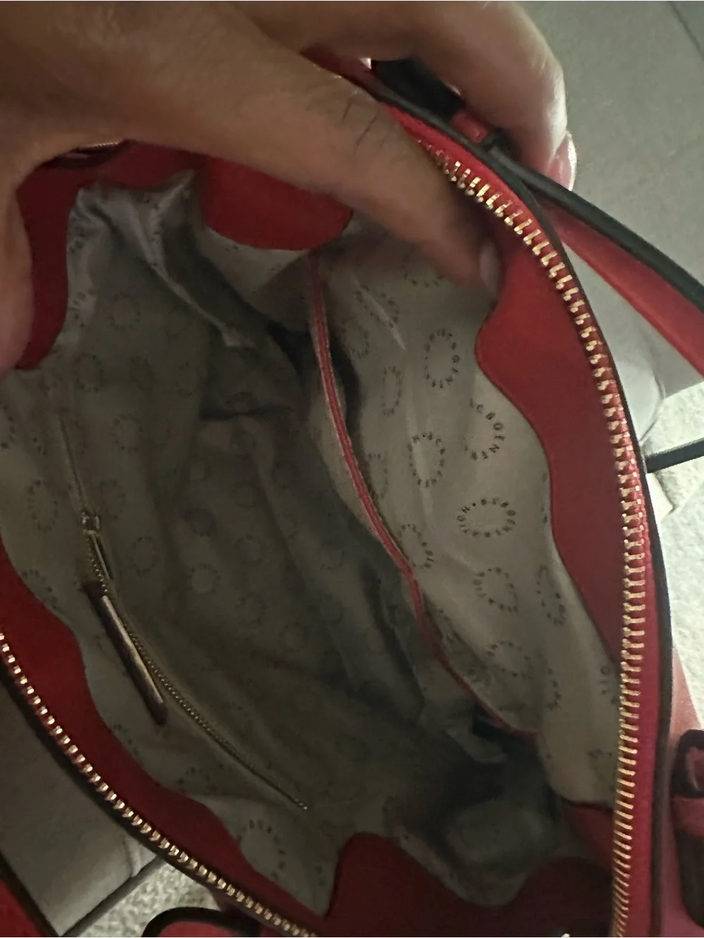 BCBGeneration Red Structured Top-Handle Satchel with Gold Hardware